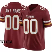 Stitched Customized Burgundy White White Football Jersey