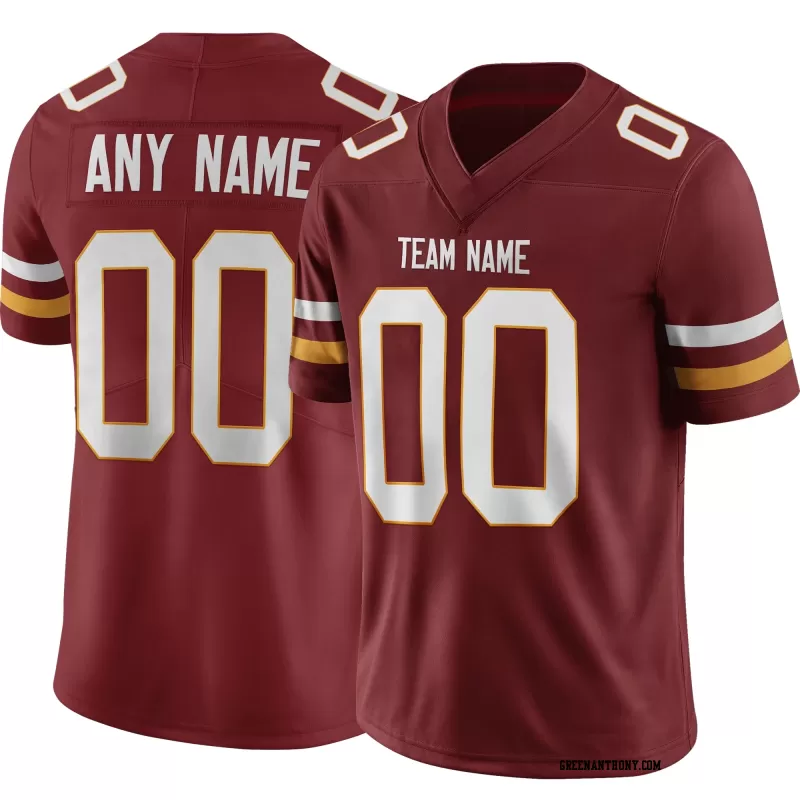 Stitched Customized Burgundy White White Football Jersey
