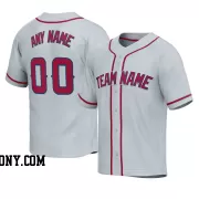 Stitched Customized Gray Red Red Baseball Jersey