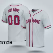 Stitched Customized Gray Red Red Baseball Jersey