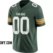 Stitched Customized Green White White Football Jersey