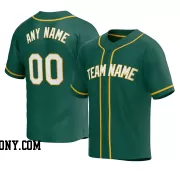 Stitched Customized Green White Yellow Baseball Jersey
