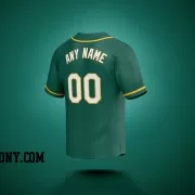 Stitched Customized Green White Yellow Baseball Jersey