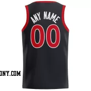 Stitched Customized Icon Black Red Red Basketball Jersey