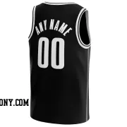 Stitched Customized Icon Black White White Basketball Jersey