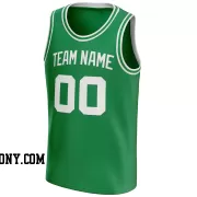 Stitched Customized Icon Green White White Basketball Jersey