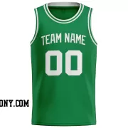Stitched Customized Icon Green White White Basketball Jersey