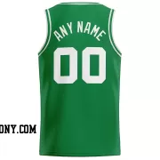 Stitched Customized Icon Green White White Basketball Jersey