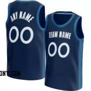Stitched Customized Icon Navy White White Basketball Jersey