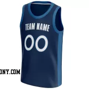 Stitched Customized Icon Navy White White Basketball Jersey
