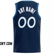 Stitched Customized Icon Navy White White Basketball Jersey