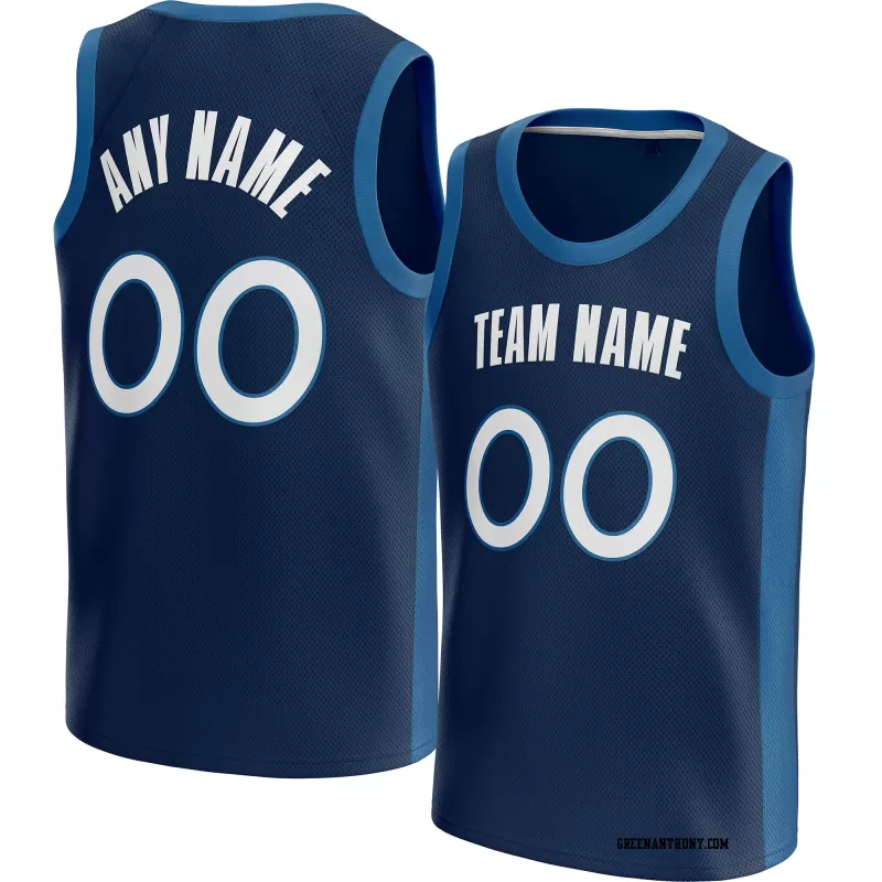 Stitched Customized Icon Navy White White Basketball Jersey