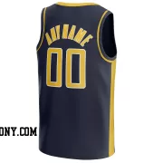 Stitched Customized Icon Navy Yellow Yellow Basketball Jersey