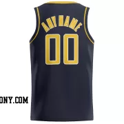 Stitched Customized Icon Navy Yellow Yellow Basketball Jersey