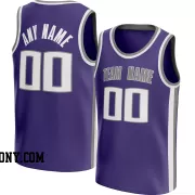Stitched Customized Icon Purple White Gray Basketball Jersey