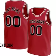 Stitched Customized Icon Red Black Black Basketball Jersey