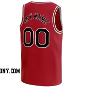 Stitched Customized Icon Red Black Black Basketball Jersey