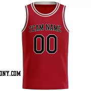 Stitched Customized Icon Red Black Black Basketball Jersey
