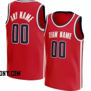 Stitched Customized Icon Red Navy White Basketball Jersey