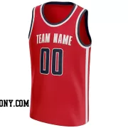 Stitched Customized Icon Red Navy White Basketball Jersey