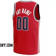 Stitched Customized Icon Red Navy White Basketball Jersey