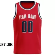 Stitched Customized Icon Red Navy White Basketball Jersey