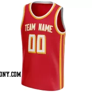 Stitched Customized Icon Red White White Basketball Jersey