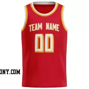 Stitched Customized Icon Red White White Basketball Jersey