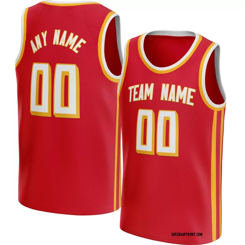 Stitched Customized Icon Red White White Basketball Jersey