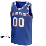 Stitched Customized Icon Royal White White Basketball Jersey