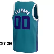 Stitched Customized Icon Teal Purple White Basketball Jersey