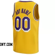 Stitched Customized Icon Yellow Purple Purple Basketball Jersey