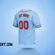 Stitched Customized Light Blue Red Red Baseball Jersey