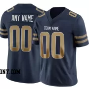 Stitched Customized Navy Yellow White Football Jersey