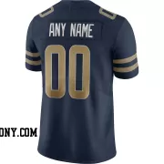 Stitched Customized Navy Yellow White Football Jersey