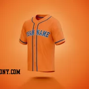 Stitched Customized Orange Blue Blue Baseball Jersey
