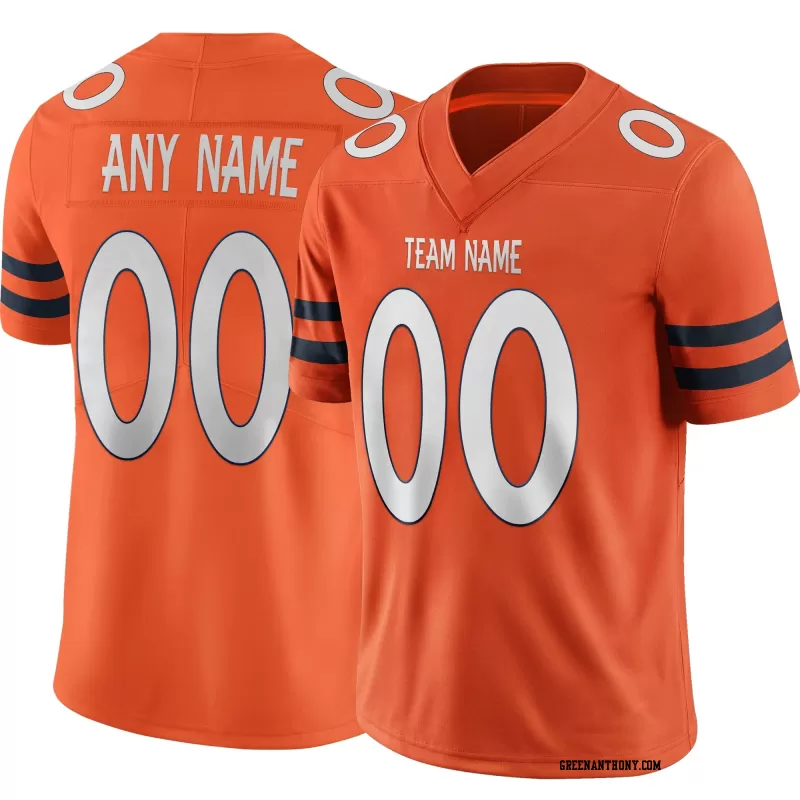 Stitched Customized Orange White White Football Jersey