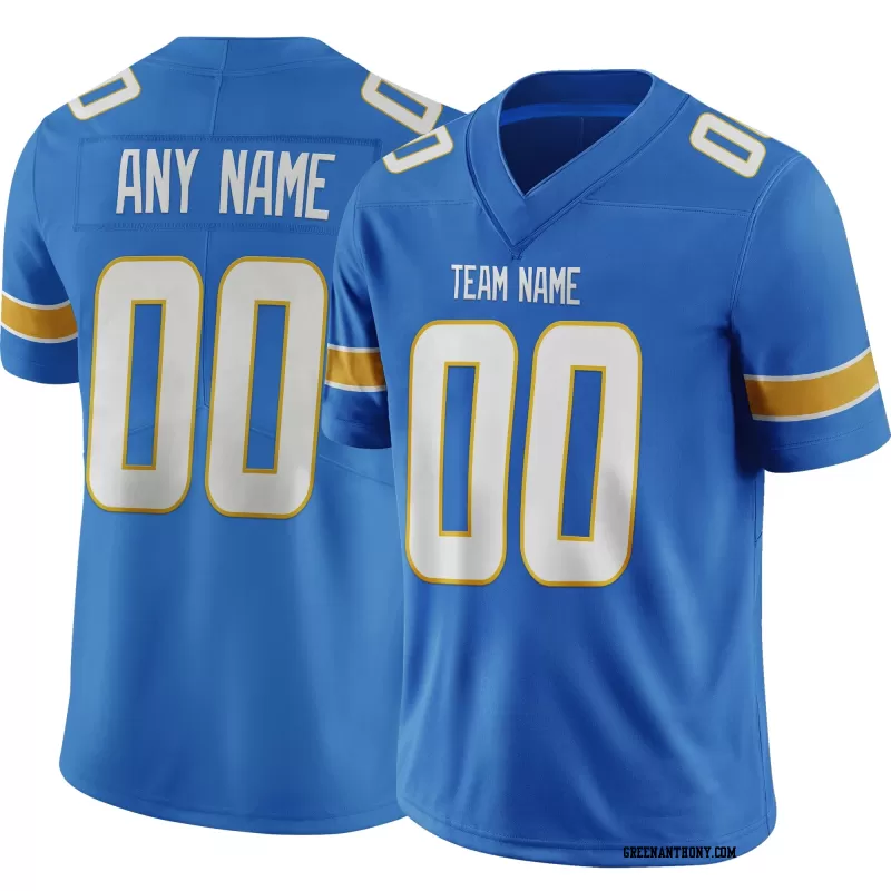 Stitched Customized Power Blue White White Football Jersey