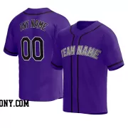 Stitched Customized Purple Black Black Baseball Jersey
