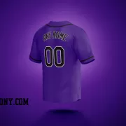 Stitched Customized Purple Black Black Baseball Jersey