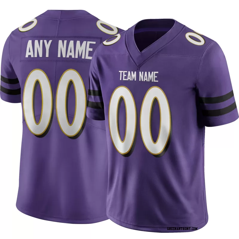Stitched Customized Purple White White Football Jersey