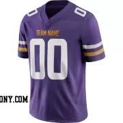 Stitched Customized Purple White Yellow Football Jersey