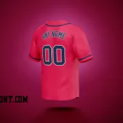 Stitched Customized Red Navy Navy Baseball Jersey