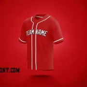 Stitched Customized Red White White Baseball Jersey