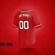 Stitched Customized Red White White Baseball Jersey