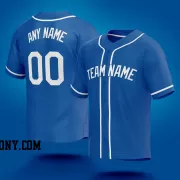 Stitched Customized Royal White White Baseball Jersey