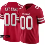 Stitched Customized Scarlet White White Football Jersey