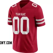 Stitched Customized Scarlet White White Football Jersey