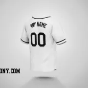 Stitched Customized White Black Black Baseball Jersey