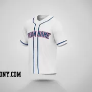 Stitched Customized White Blue Blue Baseball Jersey